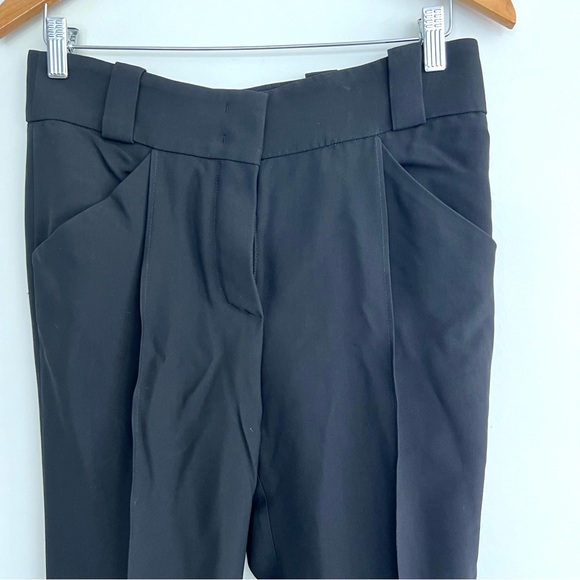 FENDI Black 100% Viscose High Rise Pleated Strength Pintuck Trousers Pants Sz 40 - Picture 3 of 16